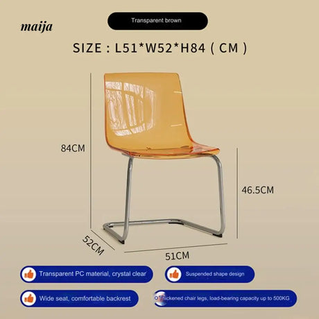 Toas Transparent Acrylic Dining Chair from BENCHAO