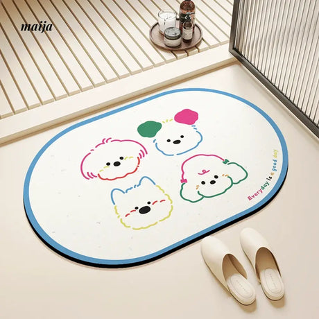Oval Puppy Bath Mat from maija