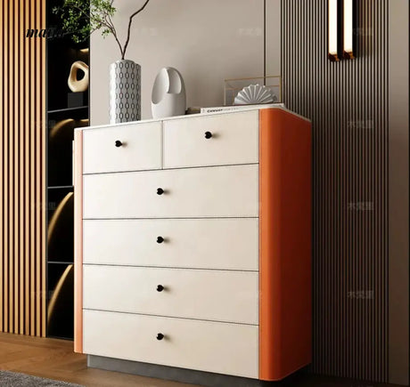 Jacobson Leather Wrap Chest of Drawers from Mufanli