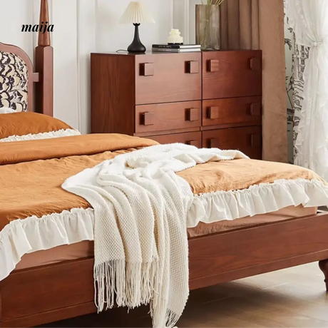 DOSMARS Evelyn Allory Wood Solid Bed from DOSMARS