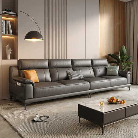 DIPU Tanner Cream Leather Sofa from DIPU