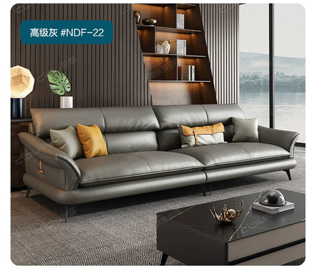 DIPU Hugh Minimalist Leather Modern Sofa from DIPU