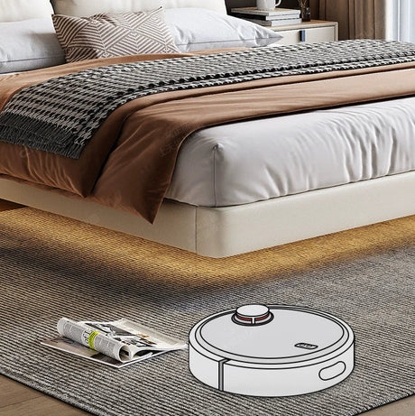 DIPU Maisie Cream Skin Leather Bed from DIPU