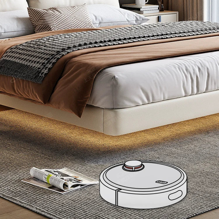DIPU Maisie Cream Skin Leather Bed from DIPU