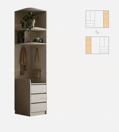 AIWO Lisette Compact Cream Sliding Door Wardrobe for Bedrooms from AIWO