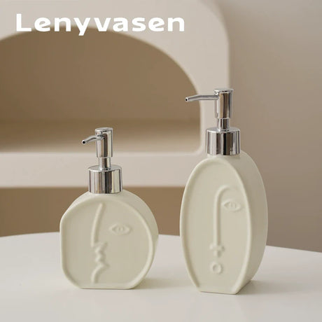 LENYVASEN Iris Ceramic Shower Gel Bottle from LENYVASEN