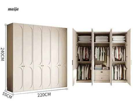 MEIHOUSE French Pine Board Wardrobe Bedroom Finished Large Cabinet from MEIHOUSE