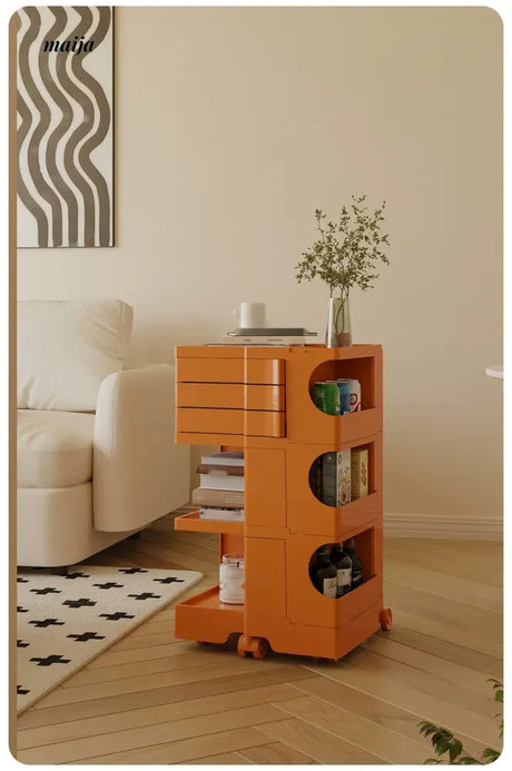 LOWERLEFT Bobby Rotating Storage Cart from Lower Left