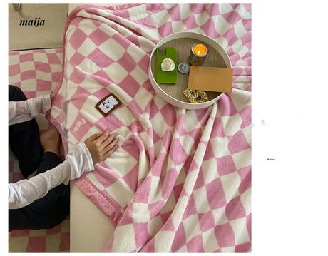 MAN YUE HOME INS Milk Plush Air Conditioning Blanket for Sofas from JOINFIT