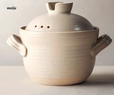 JOTO Double Lid Sand Pot High Temperature Ceramic Cooker from JOTO