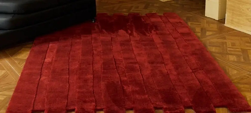 UNDERLAND Red Retro Handmade Rug from UNDERLAND