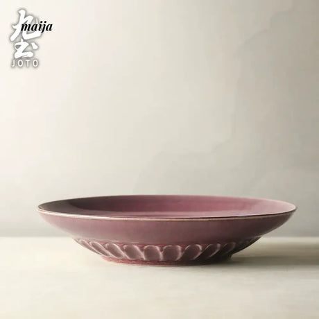 JOTO Japanese Round Plate Creative Retro Tableware from JOTO