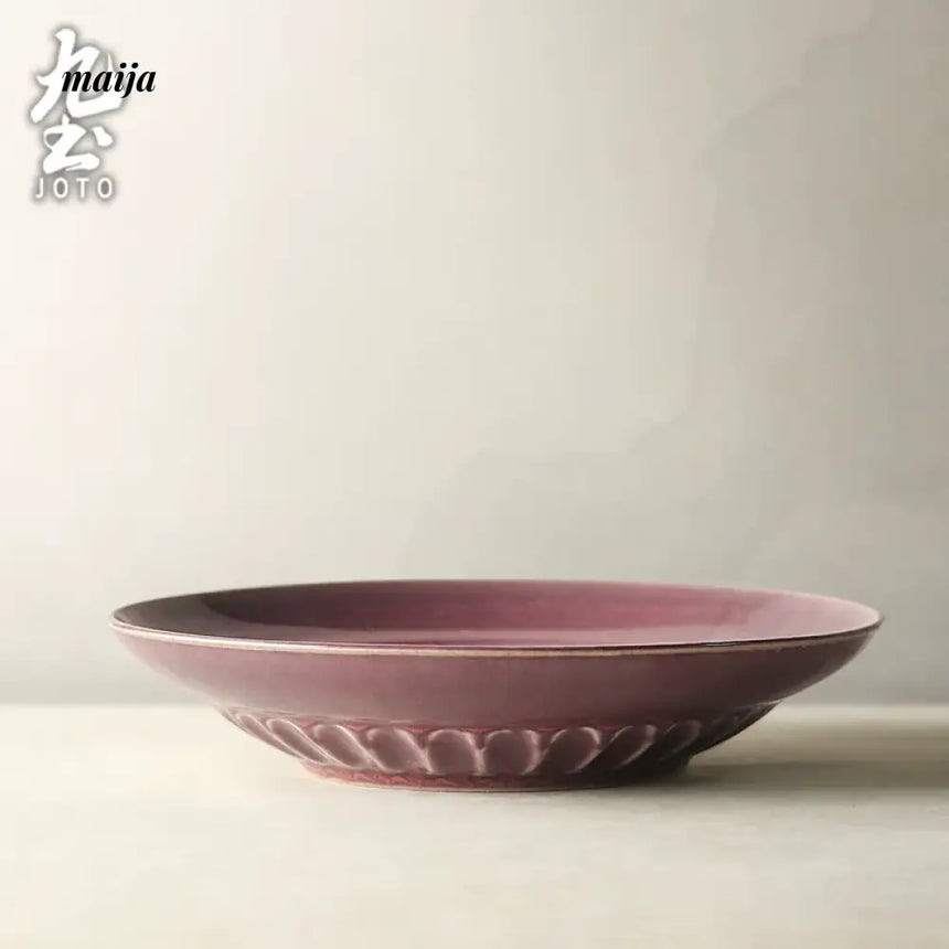 JOTO Japanese Round Plate Creative Retro Tableware from JOTO