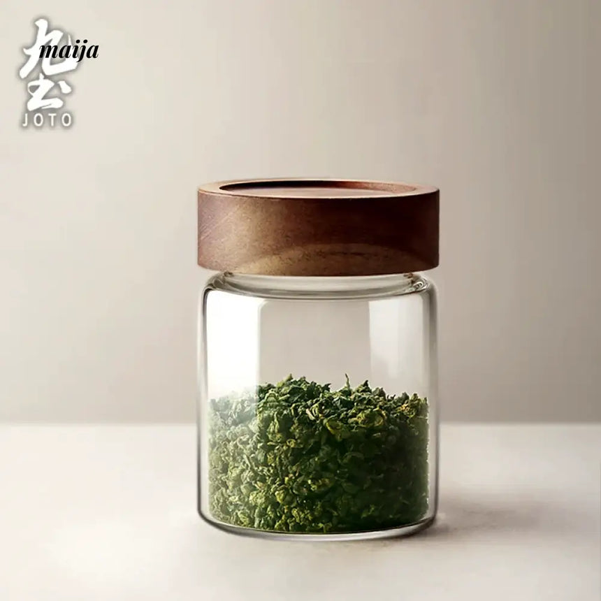 JOTO Eleven Color Glass Storage Tank Solid Wood Lid from MOSE