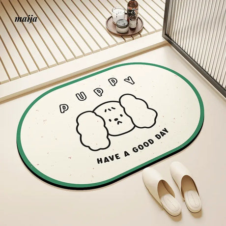 Oval Puppy Bath Mat from maija