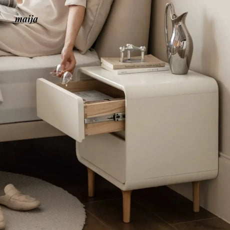 GENJI White Chocolate Bedside Table from GENJI
