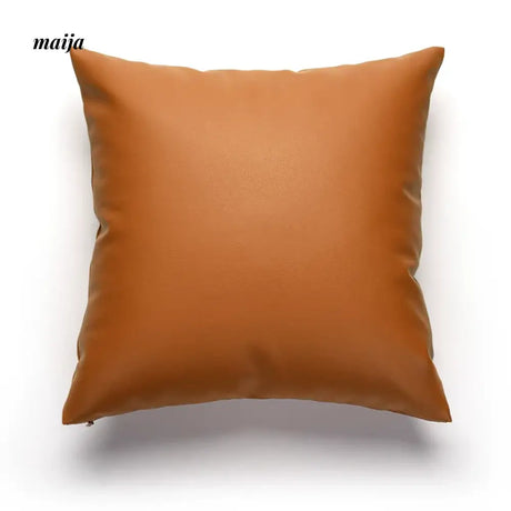 MISTYWOOD Modern Minimalist Leather Orange Pillow from MISTYWOOD