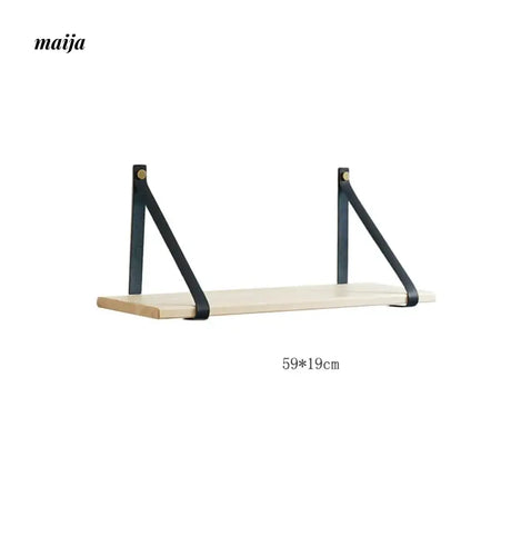 Nordic Style Solid Wood Shelf Wall-Mounted Bookshelf from WULIHOME