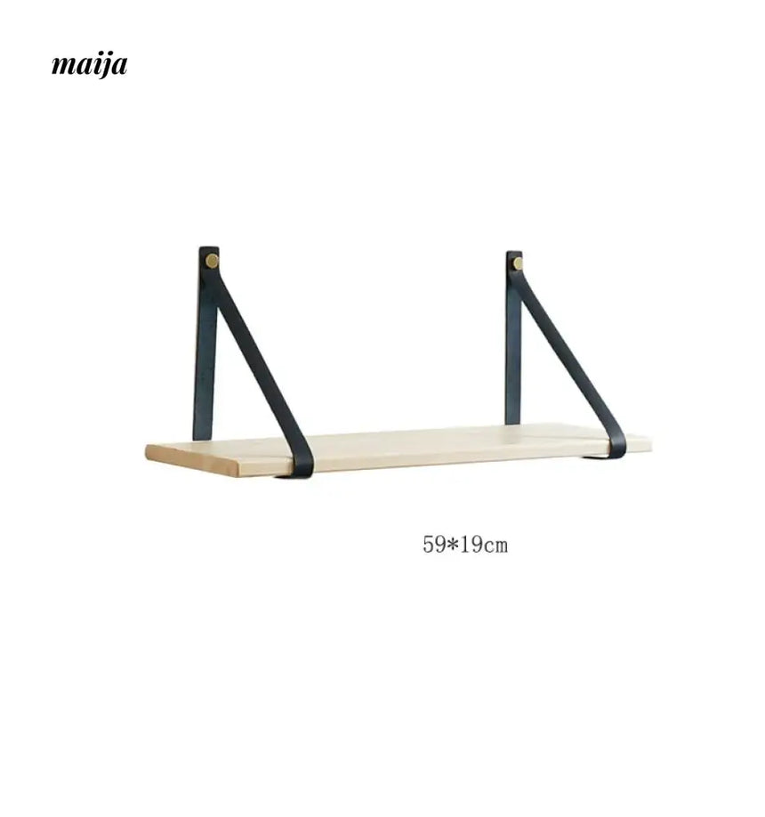 Nordic Style Solid Wood Shelf Wall-Mounted Bookshelf from WULIHOME