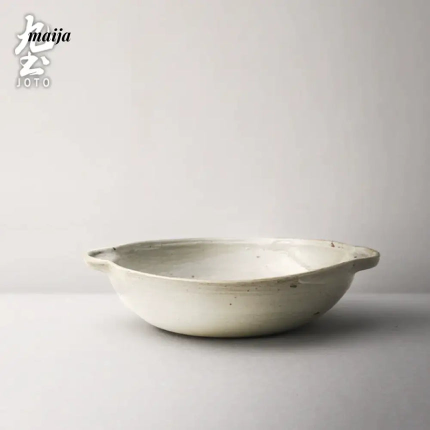 JOTO Six Color Rough Pottery Soup Bowl Handmade Retro Glazed from JOTO