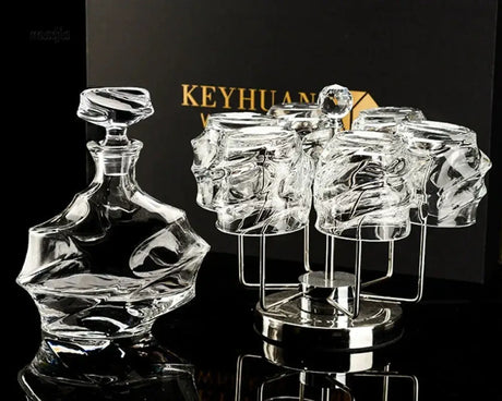Glacial Whiskey Decanter and Glass Set from KEYHUAN