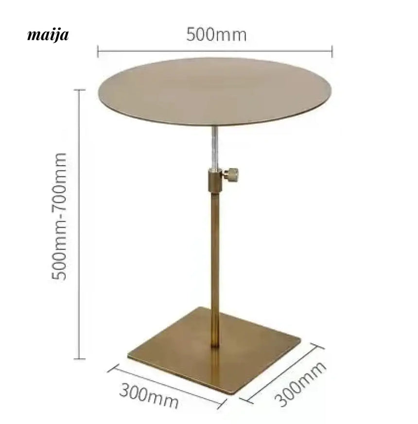 Compact Stainless Steel Side Table