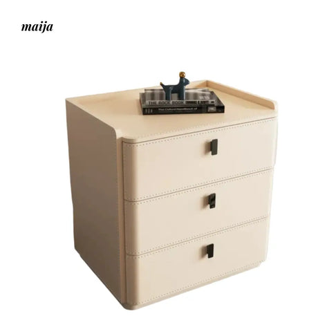 Jacobson Leather Wrap Bedside Table from Mufanli