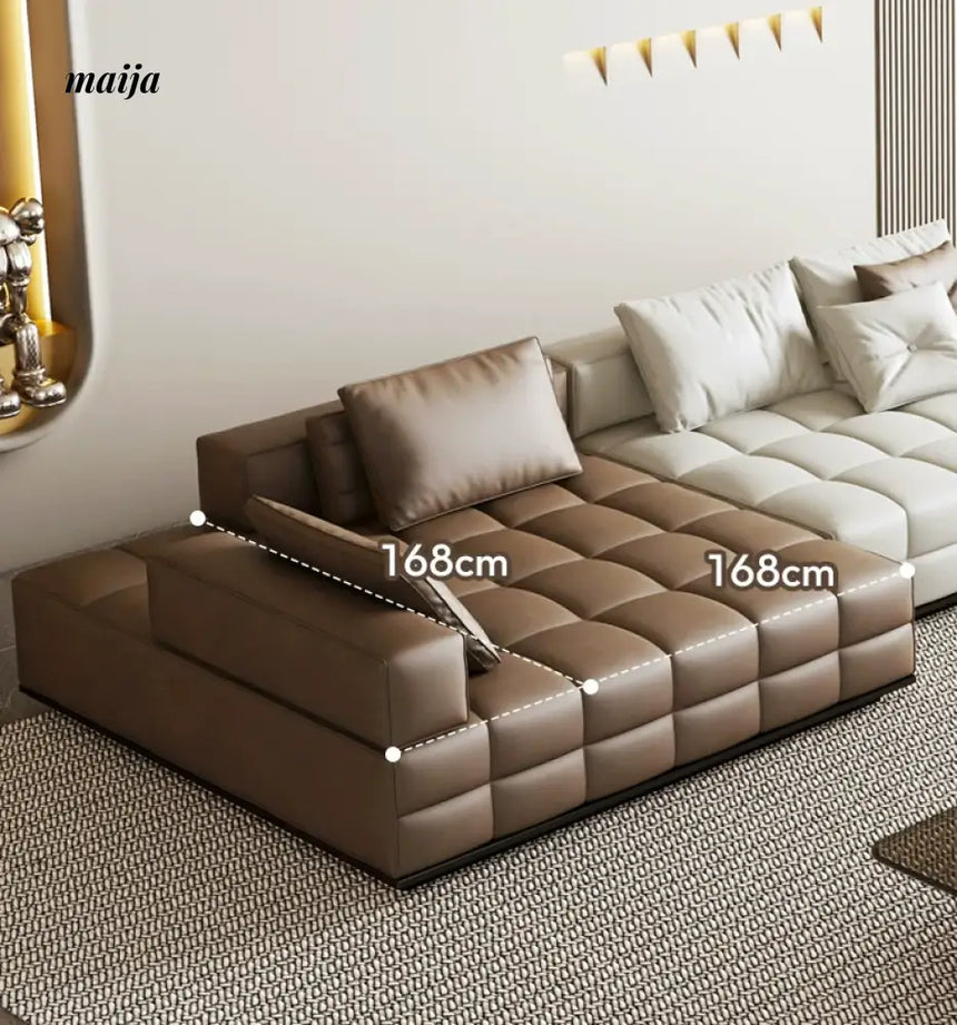 Maximilian Genuine Leather Modular Sofa from maija