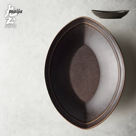 JOTO Japanese Retro Ceramic Dish Daily Steamed Fish Plate from JOTO