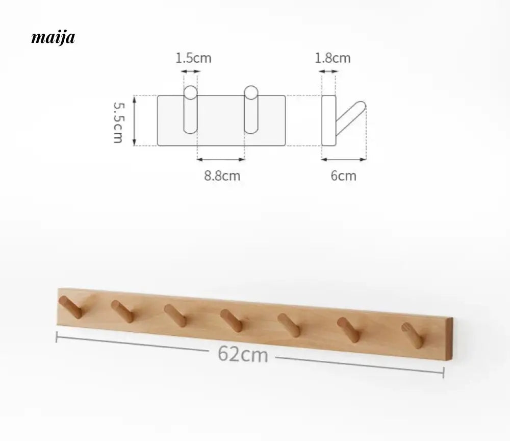 KIMACHI Wooden Load Bearing Coat Hooks from KIMACHI