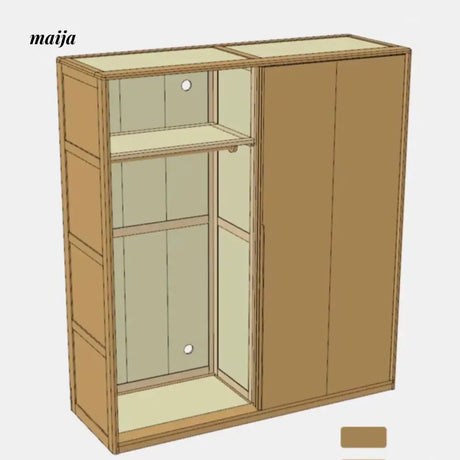 GENJI Hiba Solid Wood Sliding Door Wardrobe from GENJI