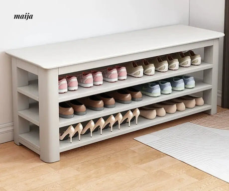 Evergreen Solid Wood Shoe Stool from maija