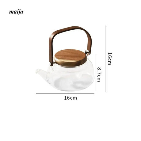 Flower Heat Resistant Glass Tea Set with Tray from KIMACHI
