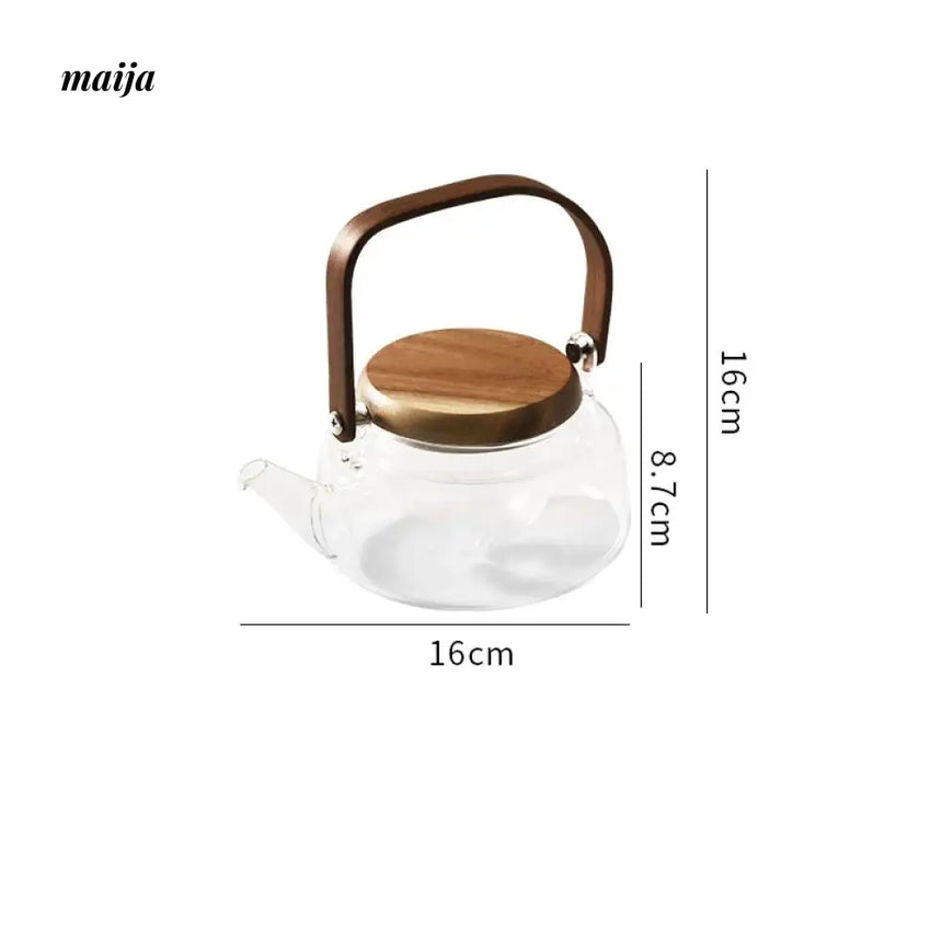 Flower Heat Resistant Glass Tea Set with Tray from KIMACHI