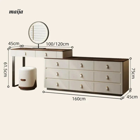 BAIZHI Jaime Dressing Table and Cabinet from MODENG