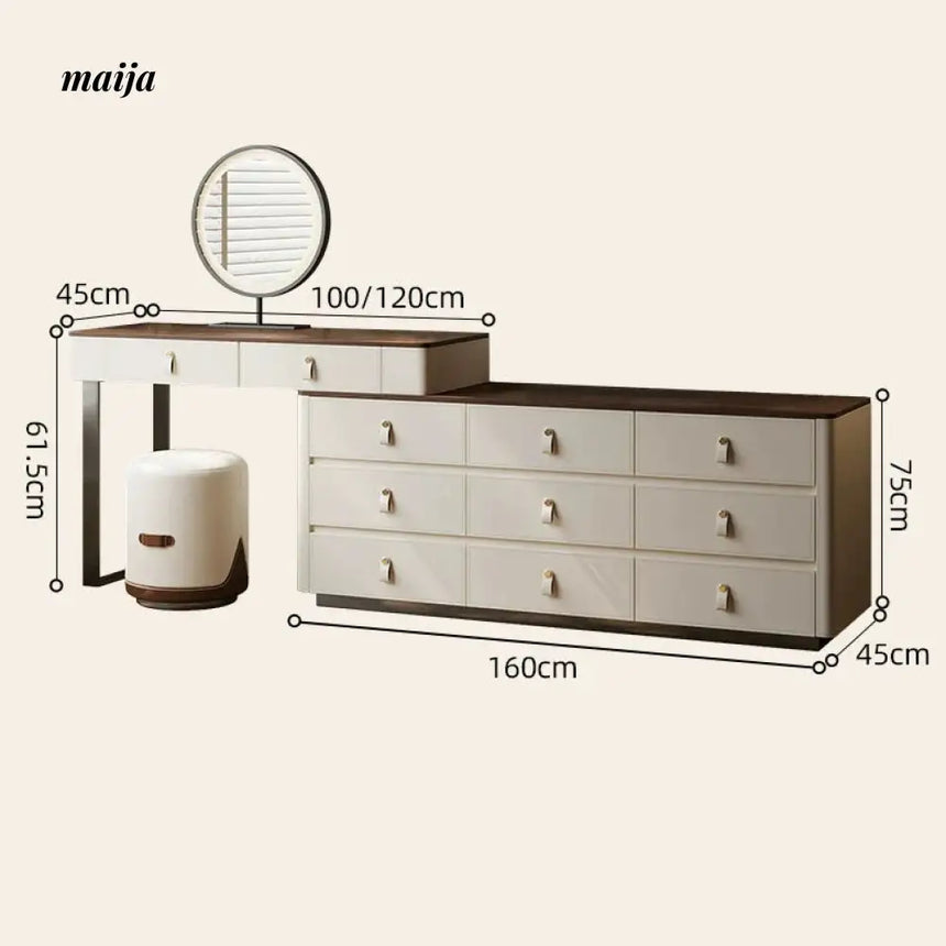 BAIZHI Jaime Dressing Table and Cabinet from MODENG