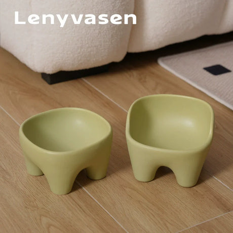 LENYVASEN Jasper Large Ceramic Pet Bowl from LENYVASEN