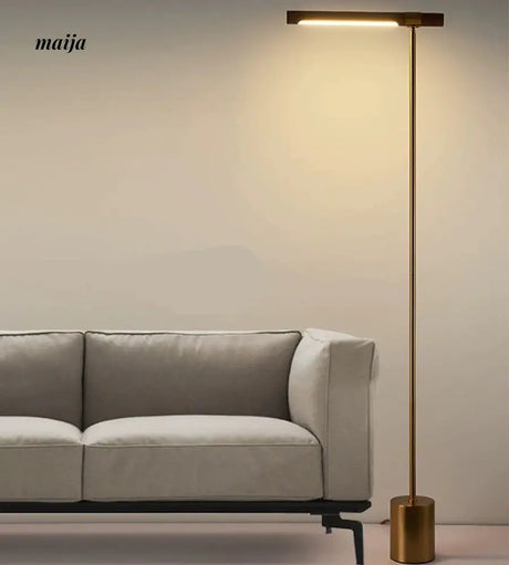 Long Bar Wood Grain Floor Lamp from maija