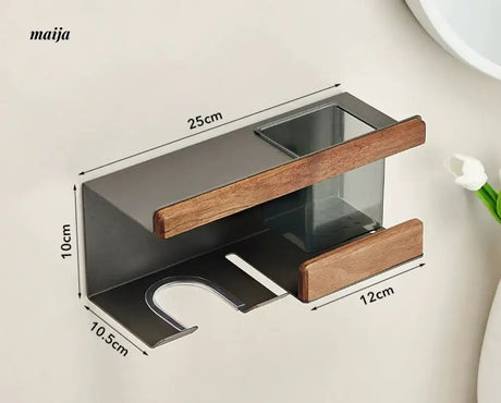 NHSJ Punch-free Hair Dryer and Face Towel Rack from NHSJ