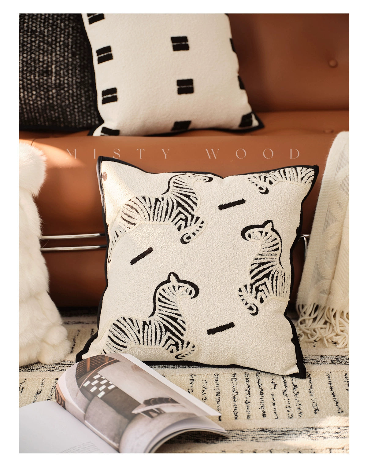 MISTYWOOD Pony Embroidered Cushion from maija