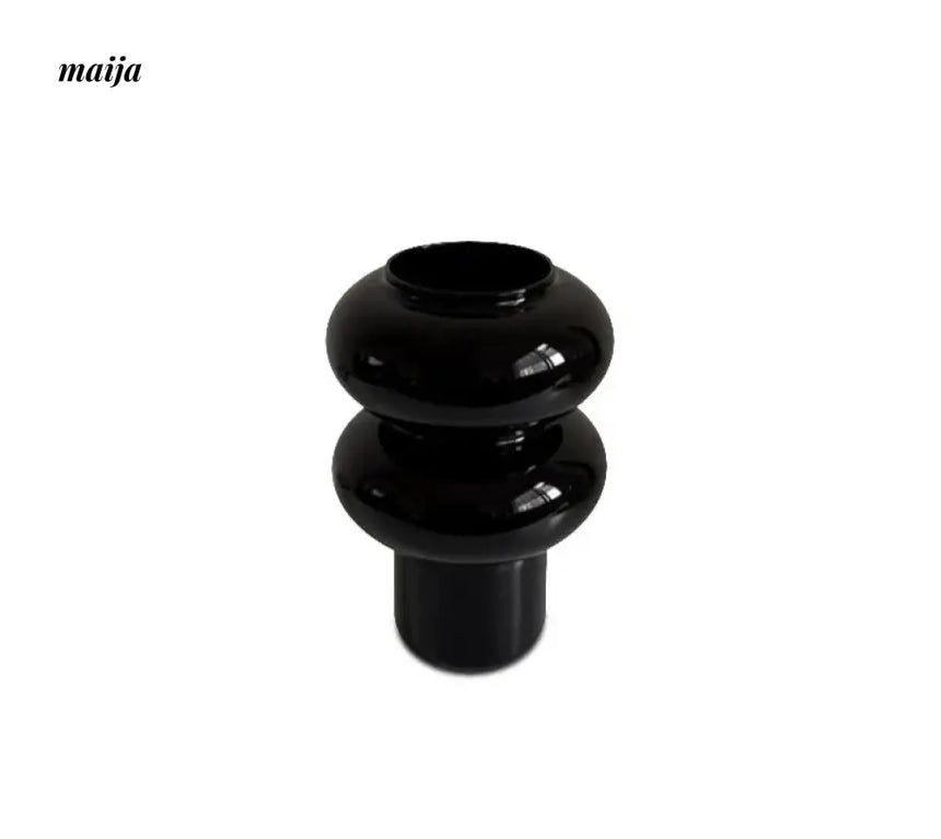 COLOURHUNTER Black Ceramics Flower Vase from maija