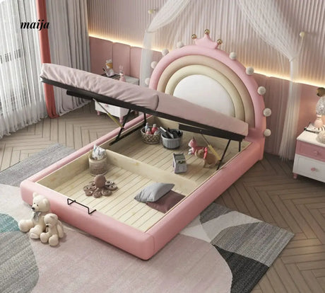 Pink Rainbow Children Bed Frame from maija