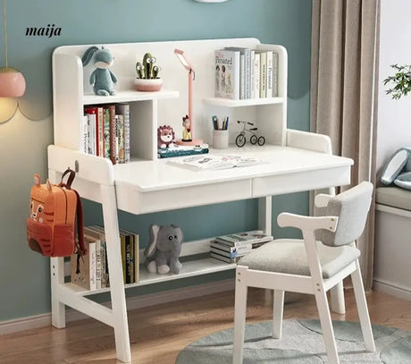 Everly Adjustable Desk with Bookshelves Set from maija