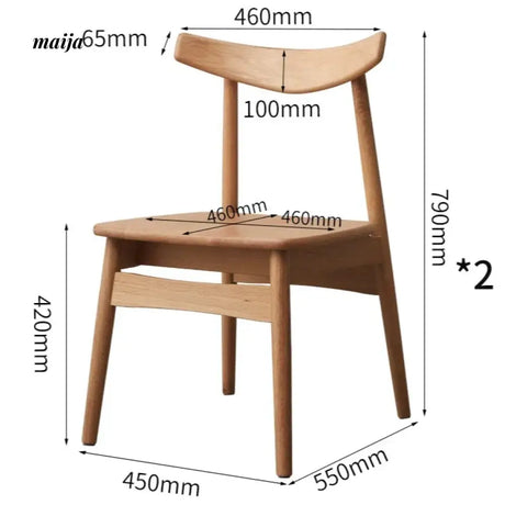 XIXI Writers Solid Wood Chair from XIXI