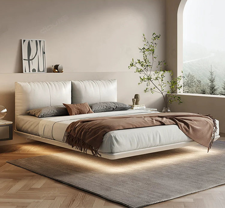 DIPU Diego Minimal Suspended Leather Bed from DIPU