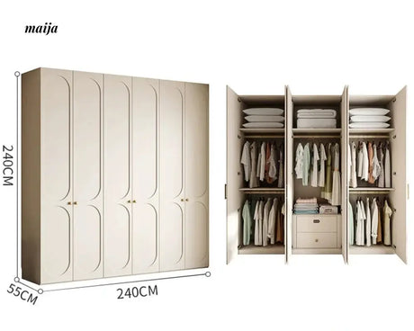 MEIHOUSE French Pine Board Wardrobe Bedroom Finished Large Cabinet from MEIHOUSE