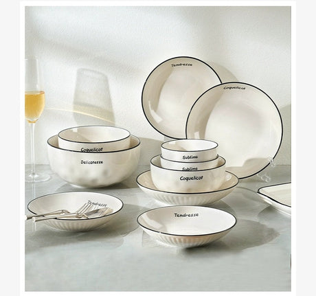 MOSE White Circle Dinner Plate Set from MOSE