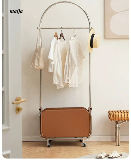 LOWERLEFT Stainless Steel Leather Coat Rack from Lower Left