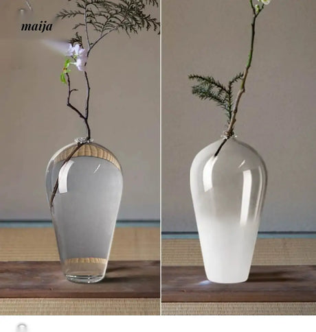 JOTO Japanese Zen Glass Vase Small Wabi Sabi Decoration from JOTO