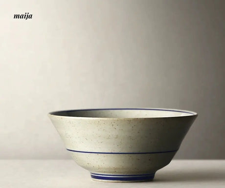 JOTO Japanese Blue and White Ceramic Soup Bowl Set from JOTO
